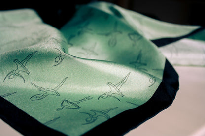 Silk Scarf No. 12 – The Poised Rogue | 60x60cm | Limited Edition | Designed in Norway, Made in England